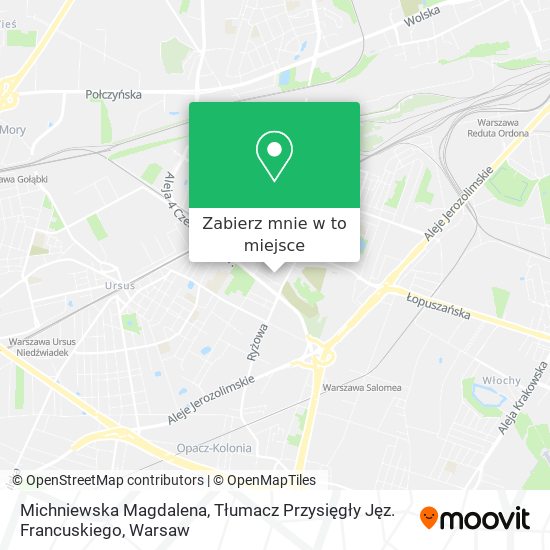 Mapa Michniewska Magdalena, Tłumacz Przysięgły Jęz. Francuskiego