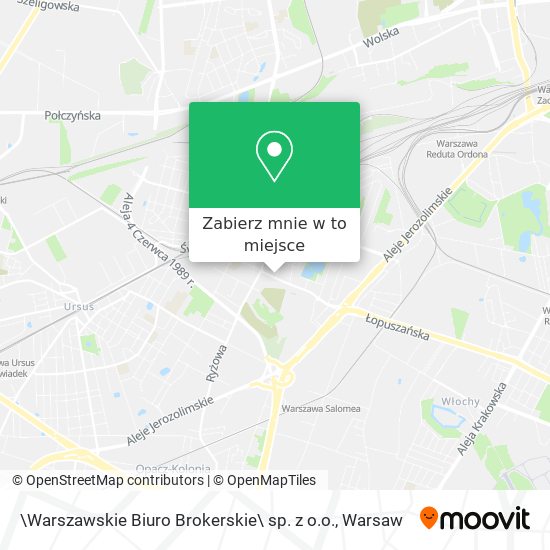 Mapa \Warszawskie Biuro Brokerskie\ sp. z o.o.