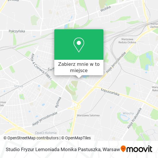 Mapa Studio Fryzur Lemoniada Monika Pastuszka