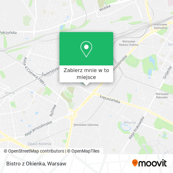 Mapa Bistro z Okienka