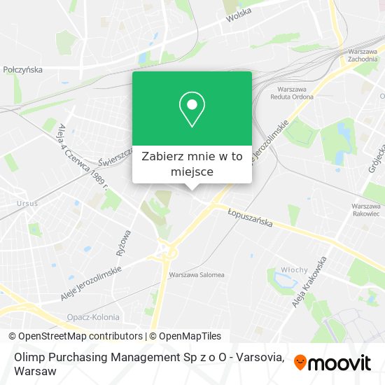 Mapa Olimp Purchasing Management Sp z o O - Varsovia