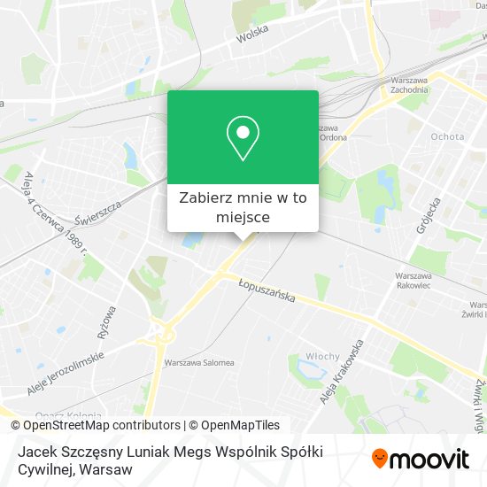 Mapa Jacek Szczęsny Luniak Megs Wspólnik Spółki Cywilnej