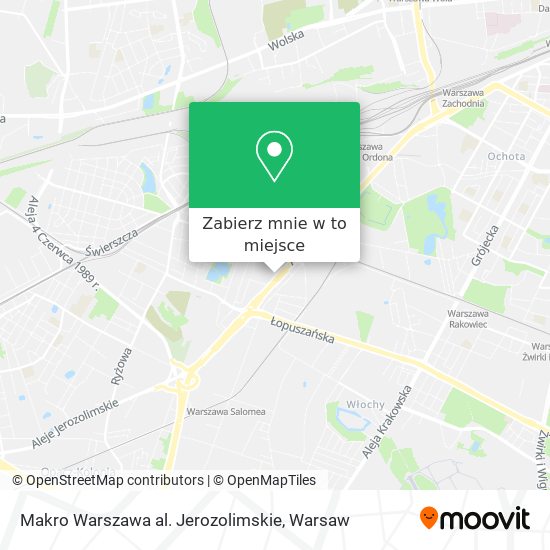 Mapa Makro Warszawa al. Jerozolimskie