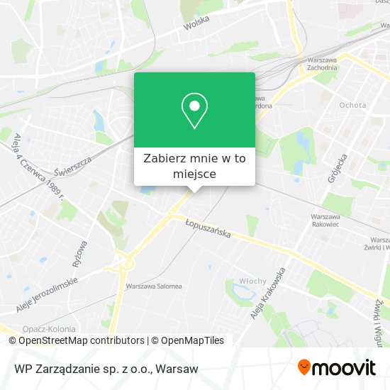 Mapa WP Zarządzanie sp. z o.o.