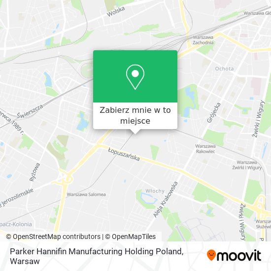 Mapa Parker Hannifin Manufacturing Holding Poland