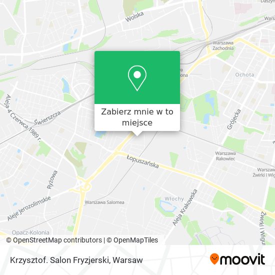 Mapa Krzysztof. Salon Fryzjerski