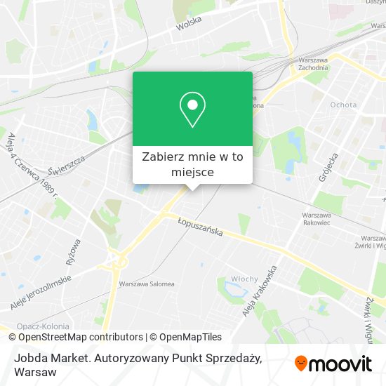 Mapa Jobda Market. Autoryzowany Punkt Sprzedaży