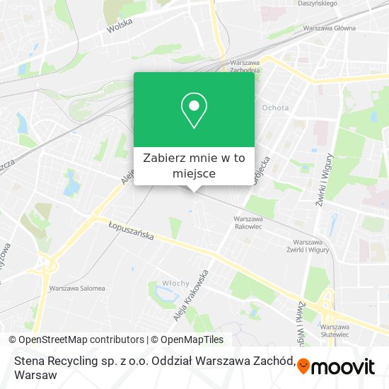 Mapa Stena Recycling sp. z o.o. Oddział Warszawa Zachód