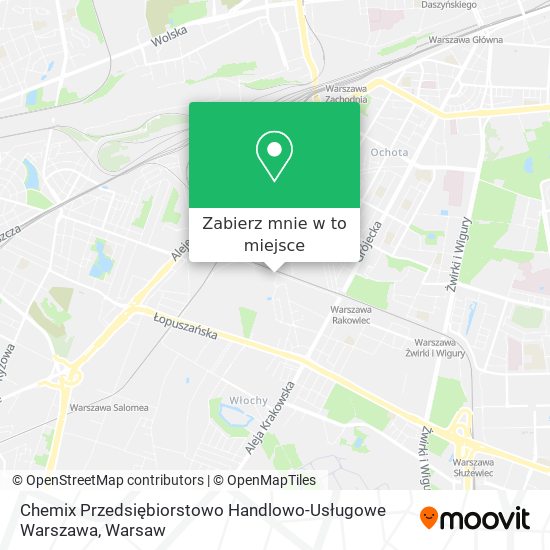 Mapa Chemix Przedsiębiorstowo Handlowo-Usługowe Warszawa