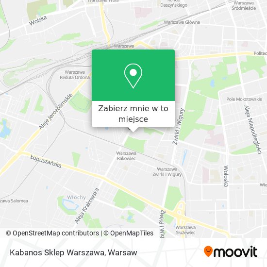 Mapa Kabanos Sklep Warszawa