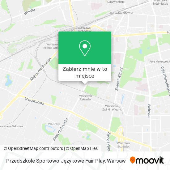 Mapa Przedszkole Sportowo-Językowe Fair Play