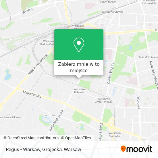 Mapa Regus - Warsaw, Grojecka