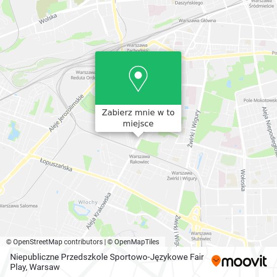 Mapa Niepubliczne Przedszkole Sportowo-Językowe Fair Play