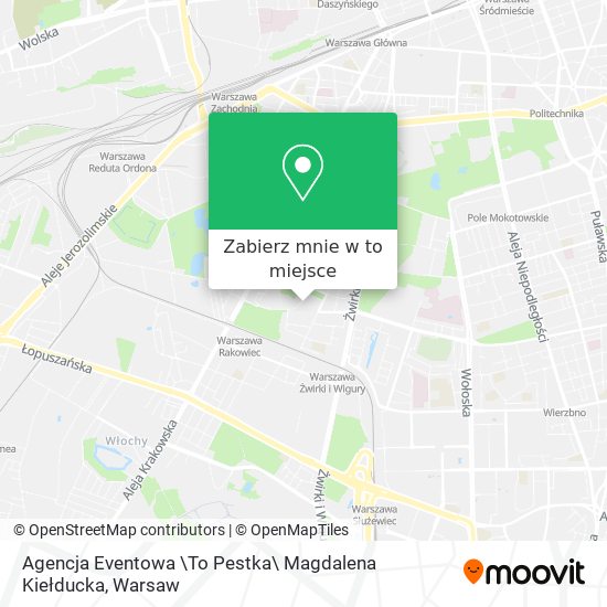 Mapa Agencja Eventowa \To Pestka\ Magdalena Kiełducka