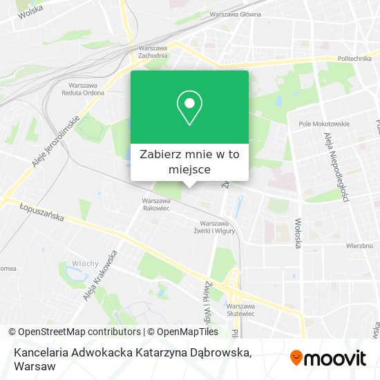 Mapa Kancelaria Adwokacka Katarzyna Dąbrowska