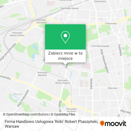 Mapa Firma Handlowo Usługowa 'Robi' Robert Ptaszyński