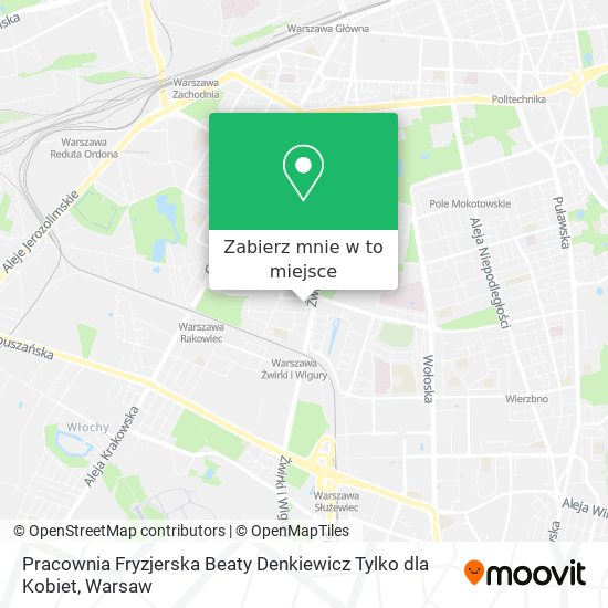 Mapa Pracownia Fryzjerska Beaty Denkiewicz Tylko dla Kobiet