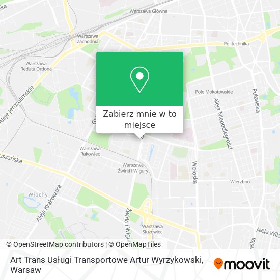 Mapa Art Trans Usługi Transportowe Artur Wyrzykowski