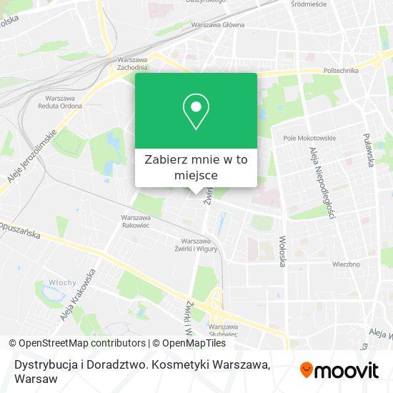 Mapa Dystrybucja i Doradztwo. Kosmetyki Warszawa