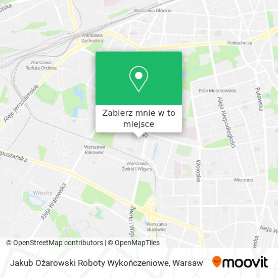 Mapa Jakub Ożarowski Roboty Wykończeniowe