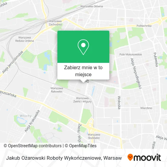 Mapa Jakub Ożarowski Roboty Wykończeniowe