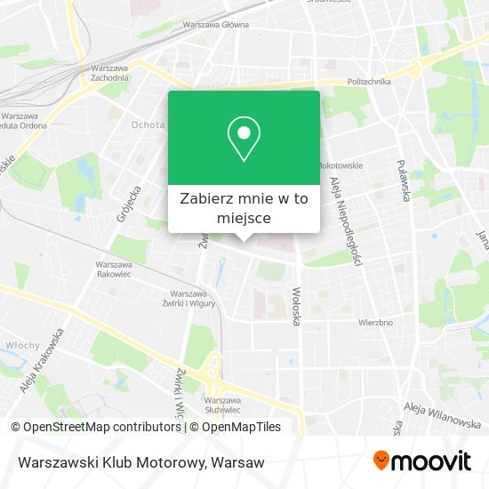 Mapa Warszawski Klub Motorowy