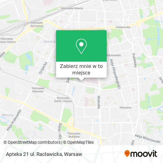 Mapa Apteka 21 ul. Racławicka