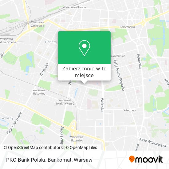 Mapa PKO Bank Polski. Bankomat