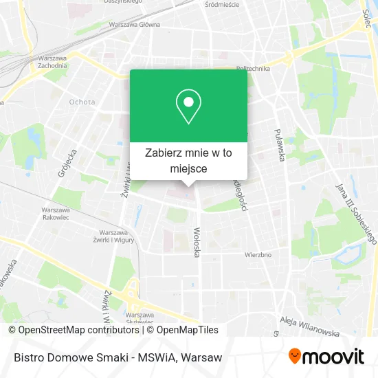 Mapa Bistro Domowe Smaki - MSWiA