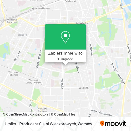 Mapa Umiks - Producent Sukni Wieczorowych