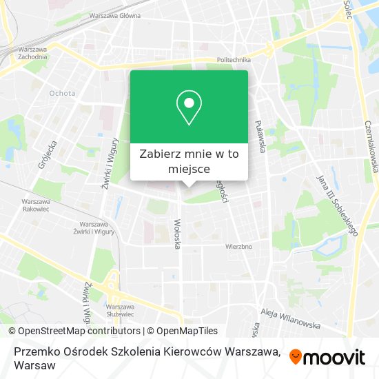 Mapa Przemko Ośrodek Szkolenia Kierowców Warszawa