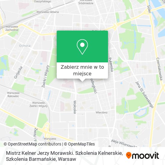 Mapa Mistrz Kelner Jerzy Morawski. Szkolenia Kelnerskie, Szkolenia Barmańskie