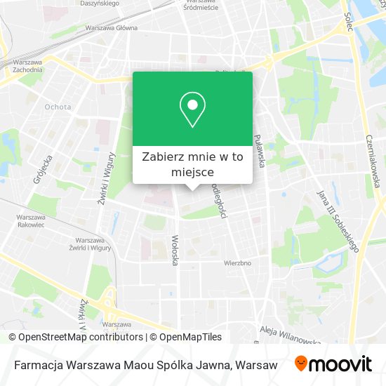 Mapa Farmacja Warszawa Maou Spólka Jawna