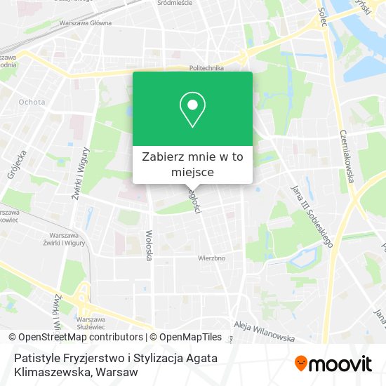 Mapa Patistyle Fryzjerstwo i Stylizacja Agata Klimaszewska