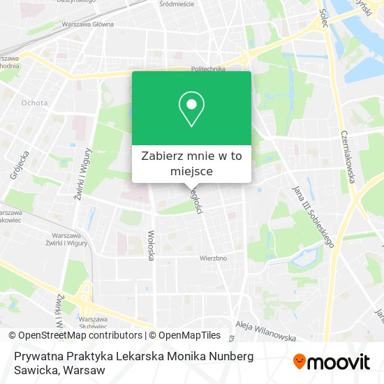 Mapa Prywatna Praktyka Lekarska Monika Nunberg Sawicka