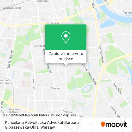 Mapa Kancelaria Adwokacka Adwokat Barbara Gibaszewska-Okła