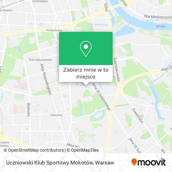 Mapa Uczniowski Klub Sportowy Mokotów