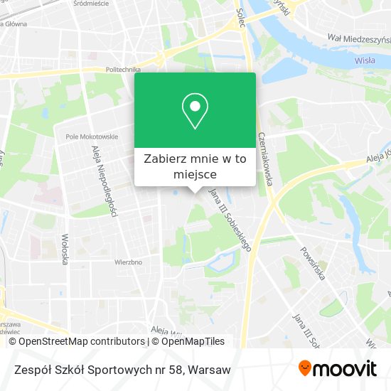 Mapa Zespół Szkół Sportowych nr 58