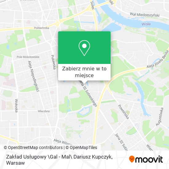 Mapa Zakład Usługowy \Gal - Mal\ Dariusz Kupczyk