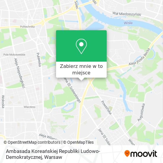 Mapa Ambasada Koreańskiej Republiki Ludowo-Demokratycznej