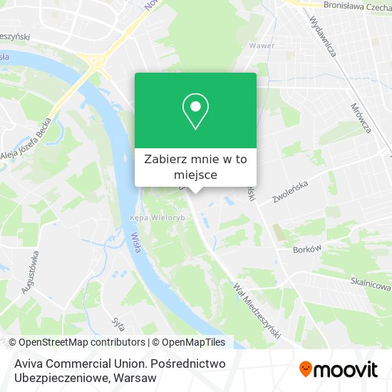 Mapa Aviva Commercial Union. Pośrednictwo Ubezpieczeniowe