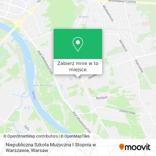 Mapa Niepubliczna Szkoła Muzyczna I Stopnia w Warszawie