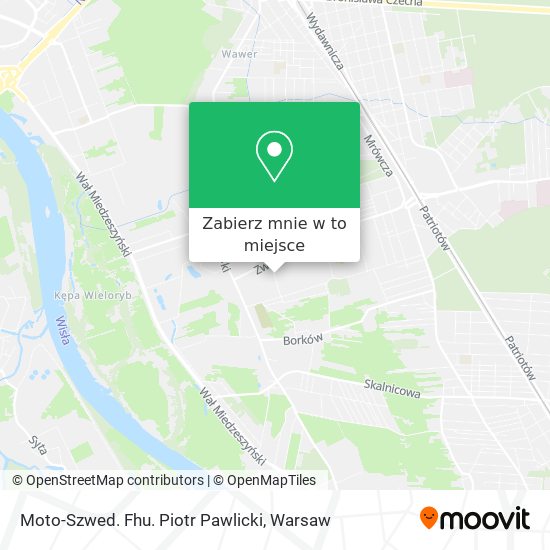 Mapa Moto-Szwed. Fhu. Piotr Pawlicki