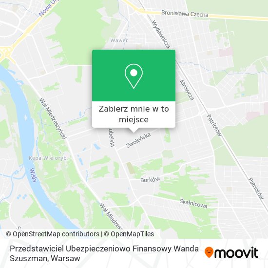 Mapa Przedstawiciel Ubezpieczeniowo Finansowy Wanda Szuszman