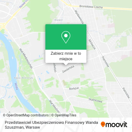 Mapa Przedstawiciel Ubezpieczeniowo Finansowy Wanda Szuszman