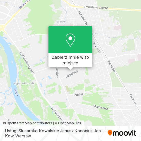 Mapa Usługi Ślusarsko-Kowalskie Janusz Kononiuk Jan-Kow