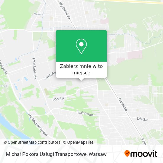 Mapa Michał Pokora Usługi Transportowe