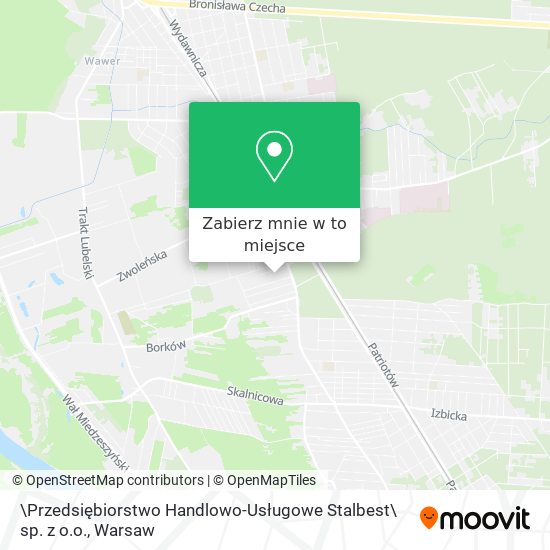 Mapa \Przedsiębiorstwo Handlowo-Usługowe Stalbest\ sp. z o.o.