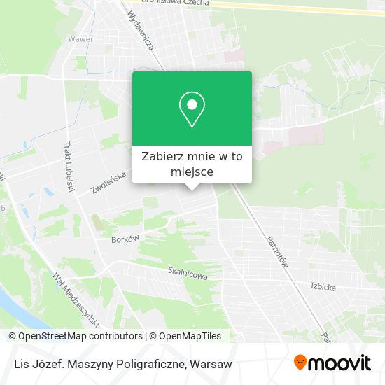 Mapa Lis Józef. Maszyny Poligraficzne