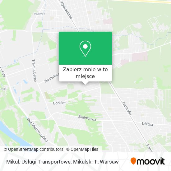 Mapa Mikul. Usługi Transportowe. Mikulski T.